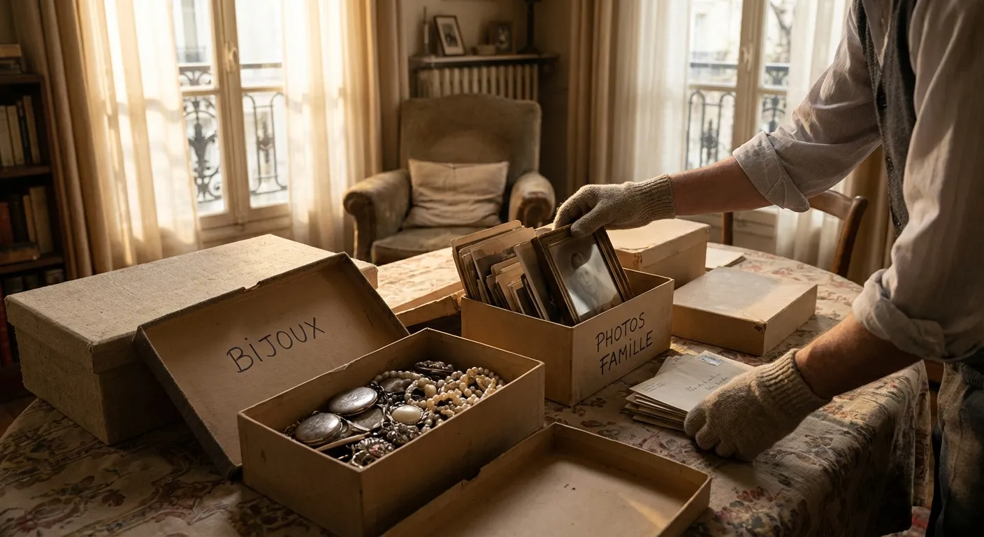 Tri d'objets lors d'un débarras de succession